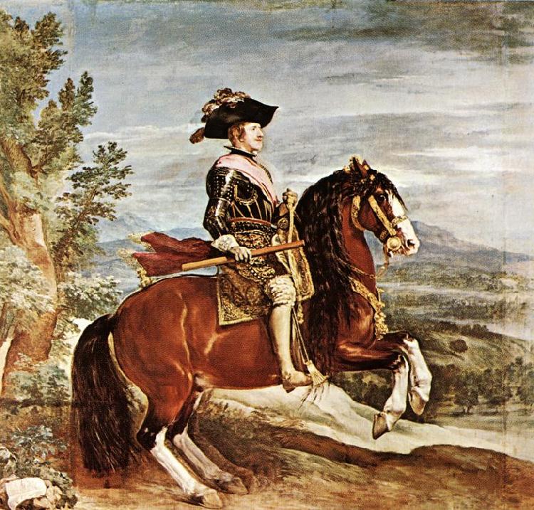 VELAZQUEZ, Diego Rodriguez de Silva y Equestrian Portrait of Philip IV kjugh oil painting image